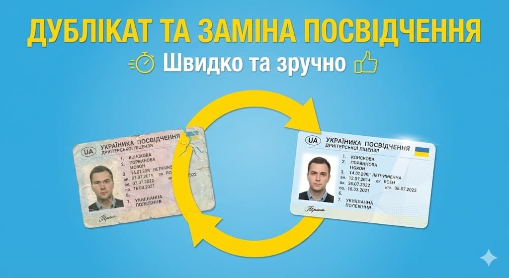 Заміна втраченого посвідчення